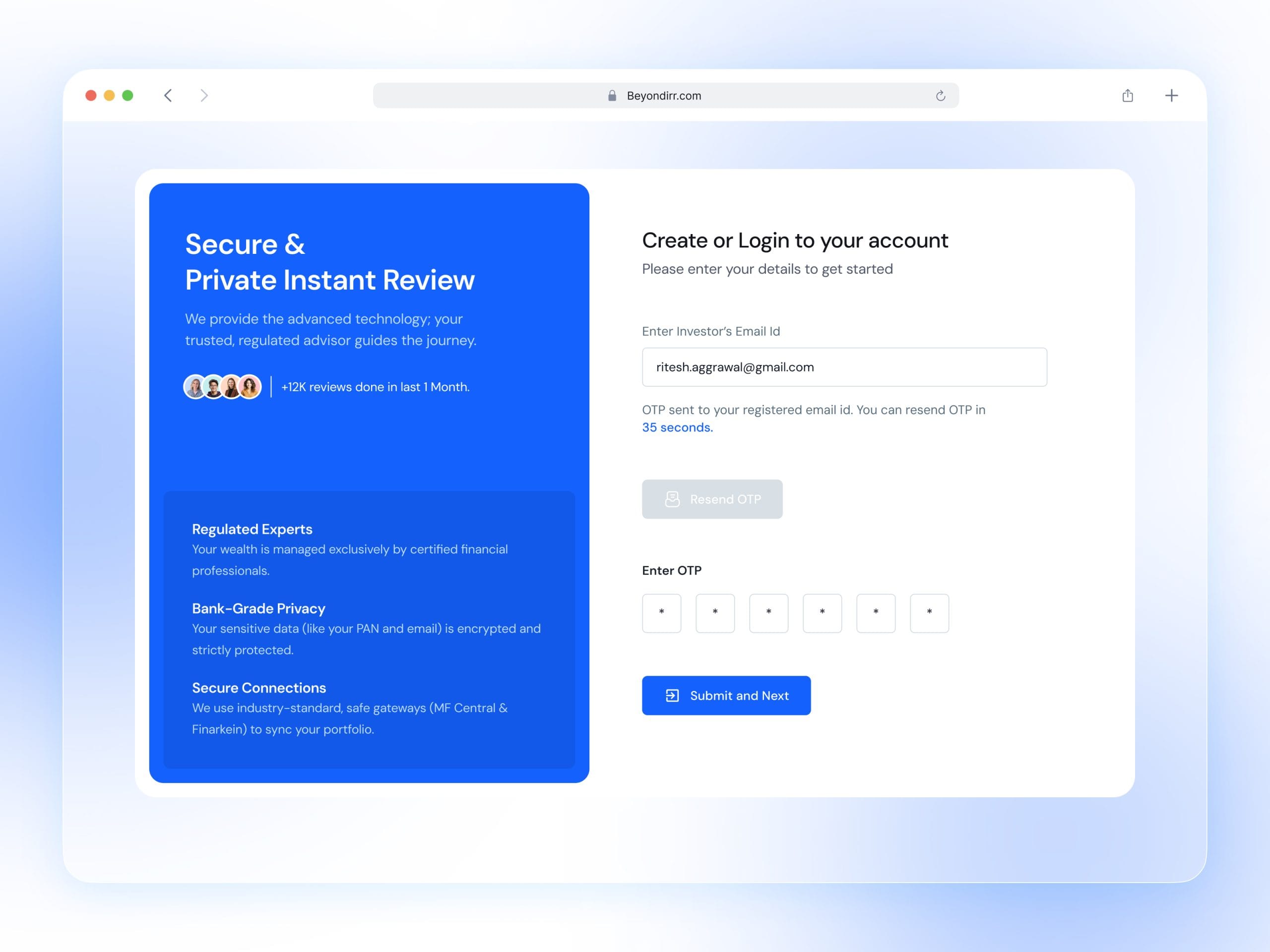 Instant Portfolio Review